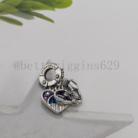 Pandora Pixar Wall-E & Eve Glow-in-the-dark Dangle Charm - Picture 3 of 7